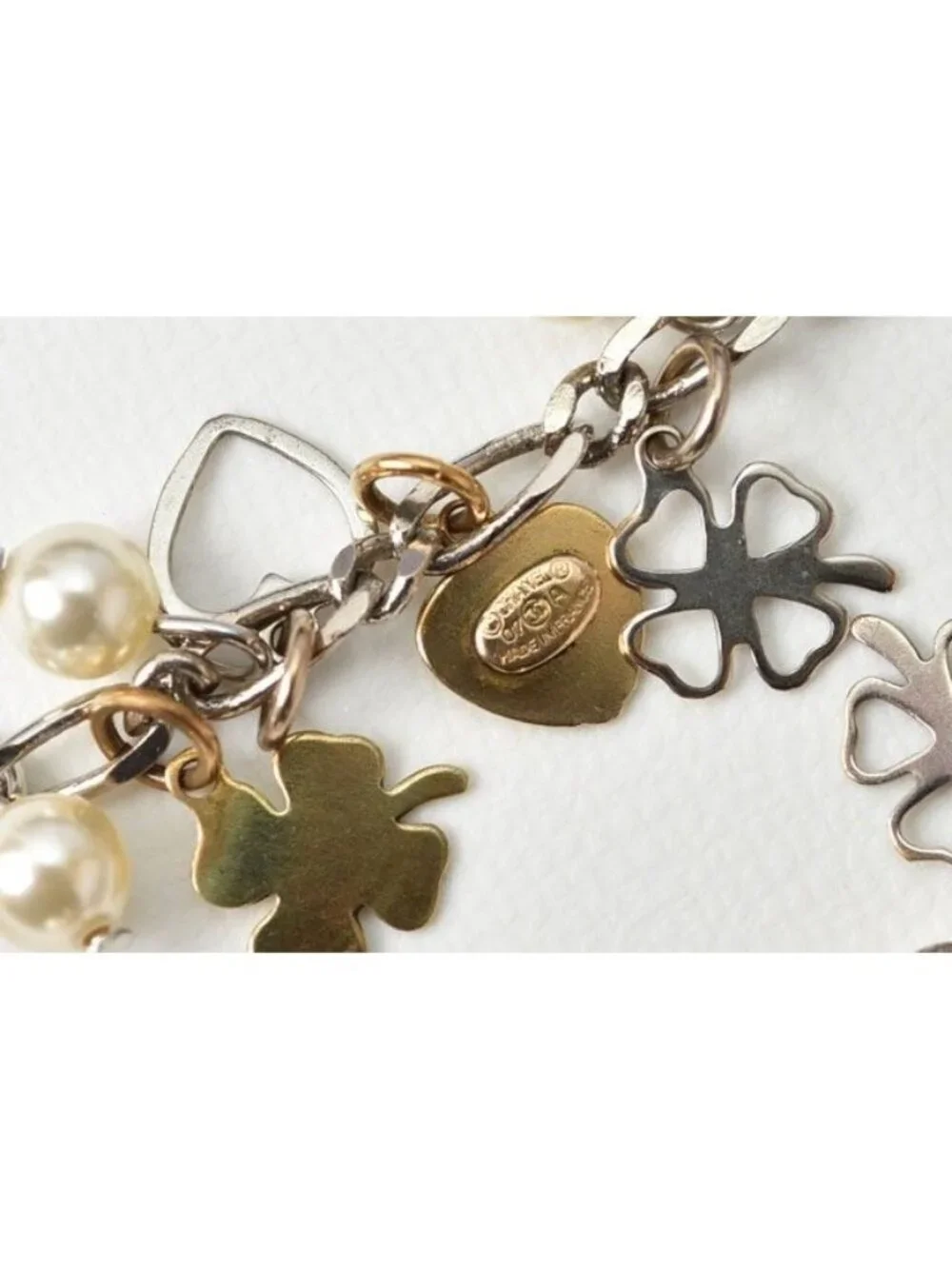 Chanel Clover Heart Motif Silver